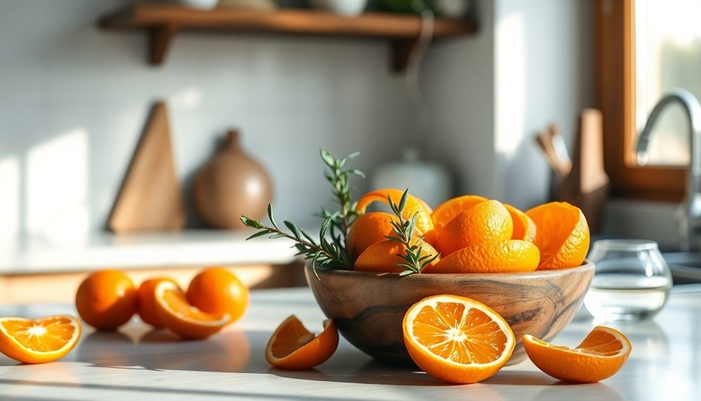 aromatherapy with orange peels