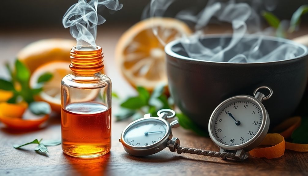 essential oils effectiveness timing