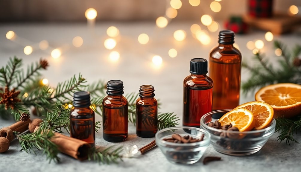 holiday essential oil selection