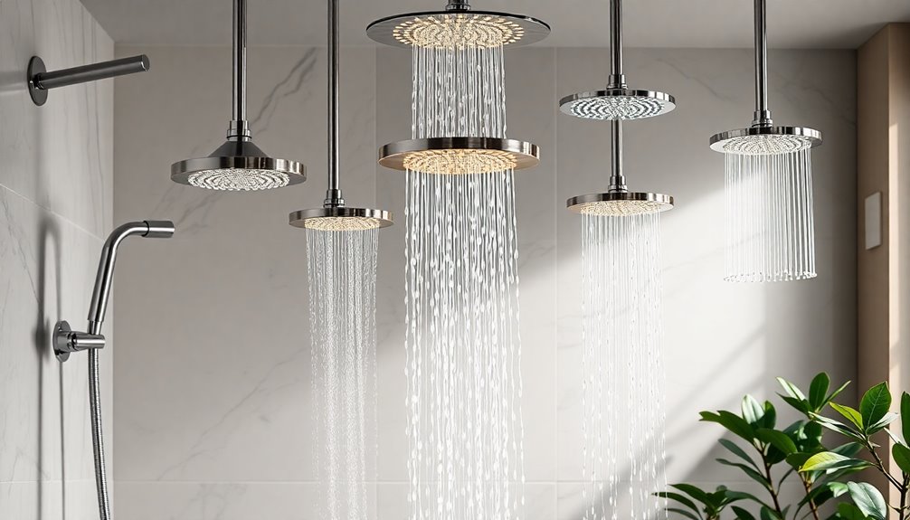 luxurious shower head selection