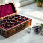 organized essential oils storage