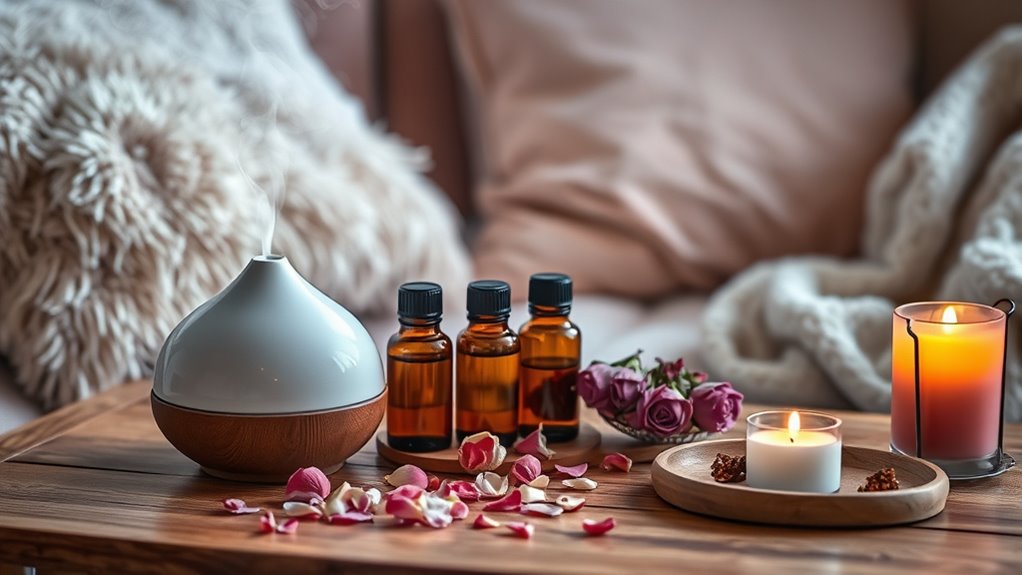 aromatherapy enhances romantic atmosphere