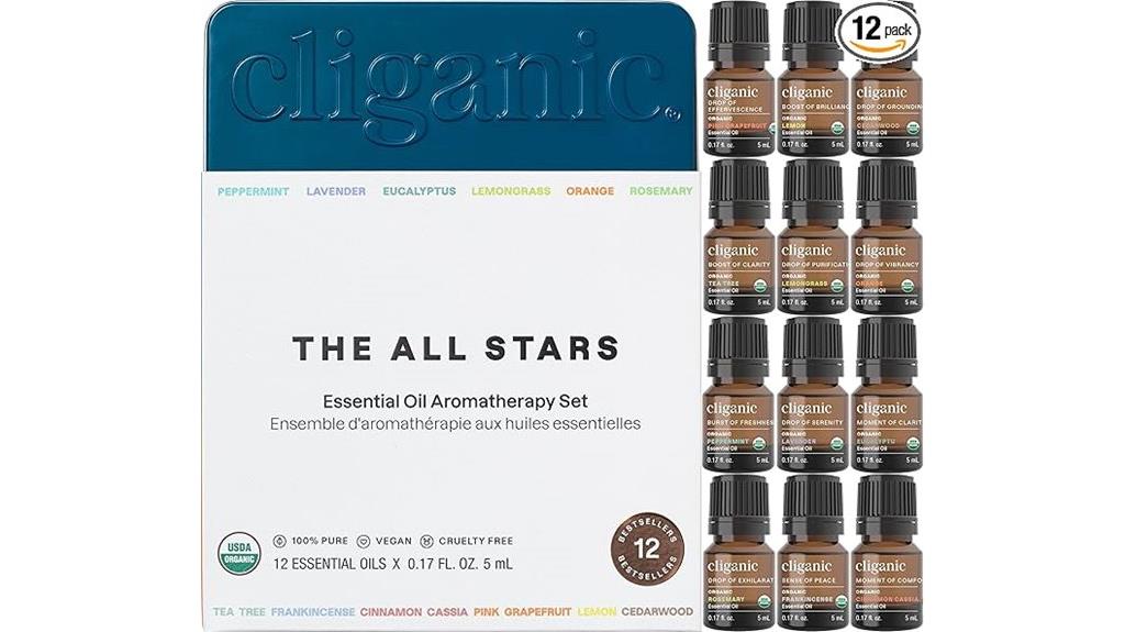 12 pack organic essential oils