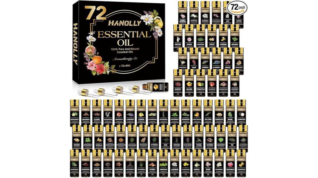 72 essential aromatherapy oils