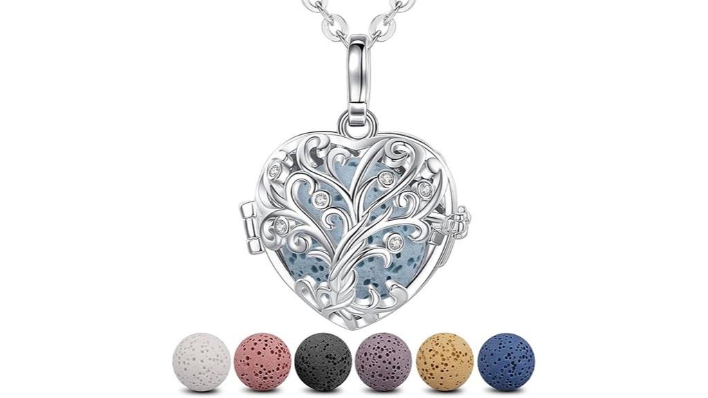 aromatherapy lava rock necklace