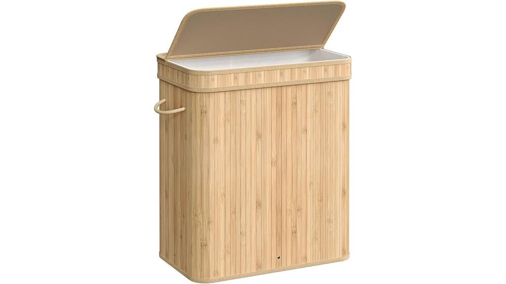 bamboo lid laundry hamper