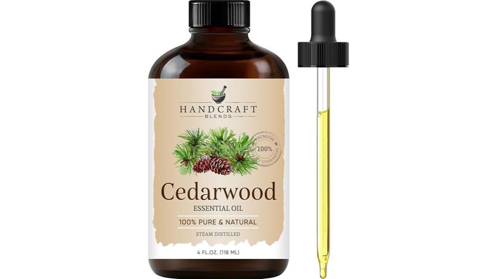 cedarwood essential oil bottle