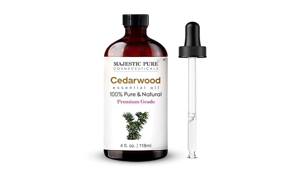 cedarwood essential oil bottle