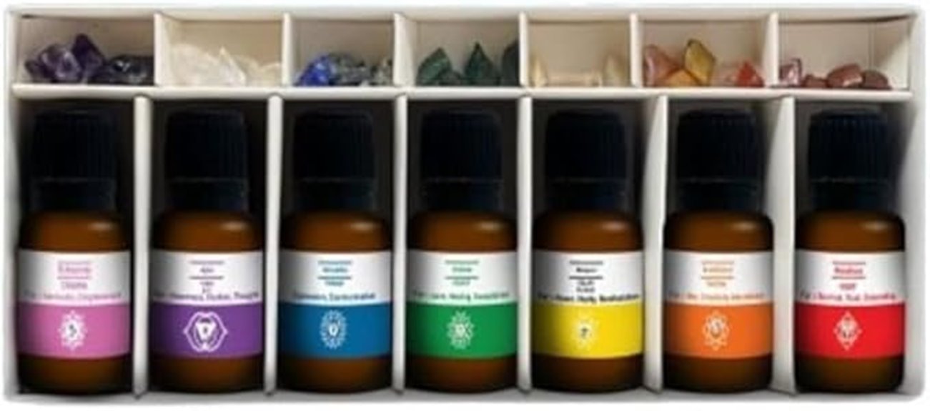chakra oils with gemstones