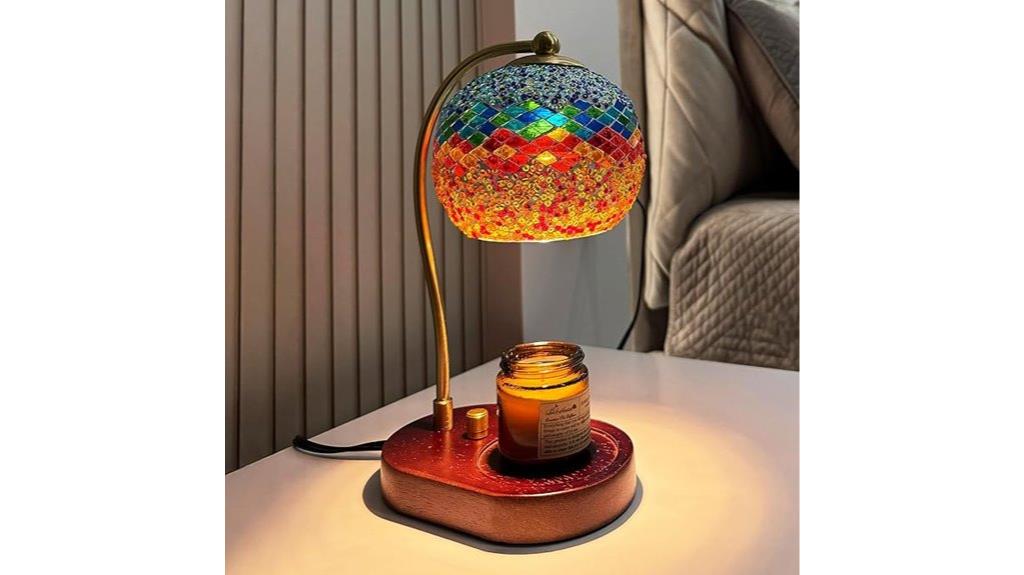 colorful mosaic candle warmer
