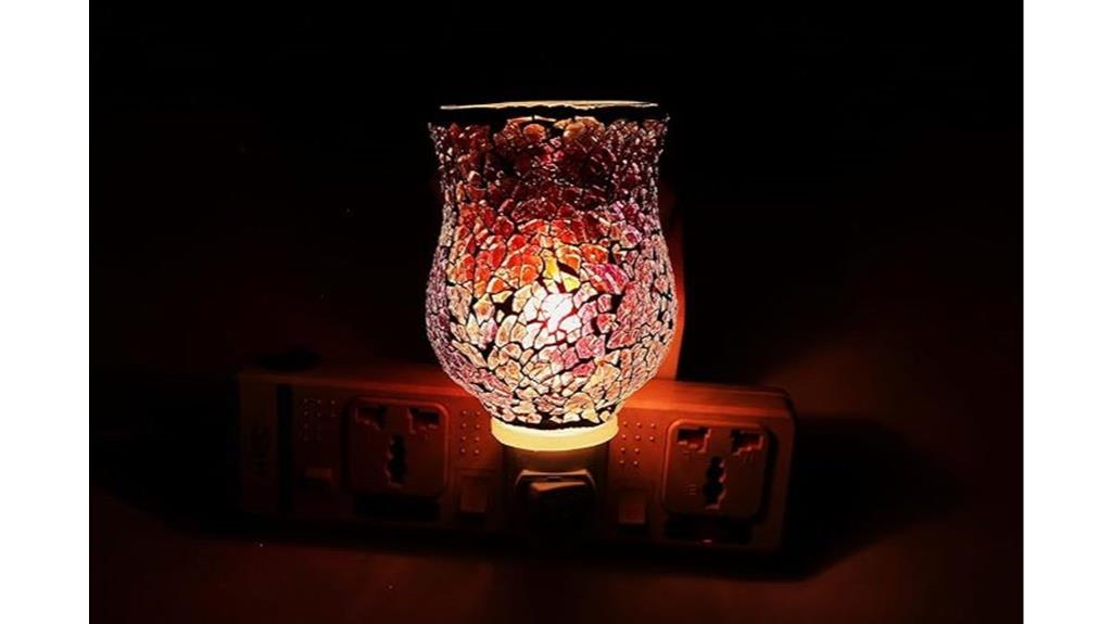 colorful mosaic night light