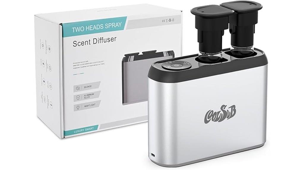 dual nozzle waterless diffuser