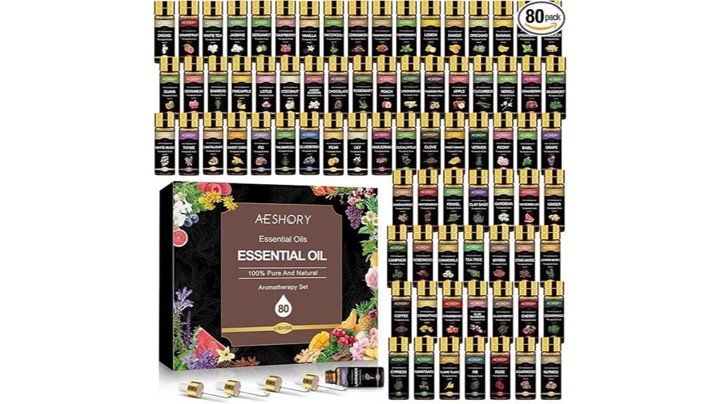 eighty natural essential oils