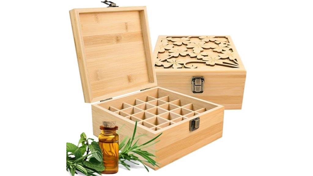 elegant bamboo essential oil box