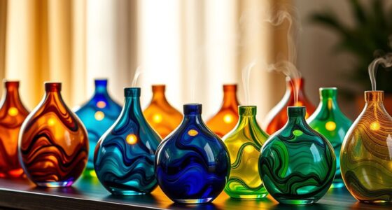 elegant handblown glass diffusers