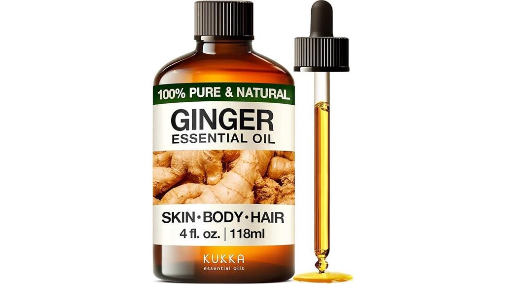 ginger essential oil bottle