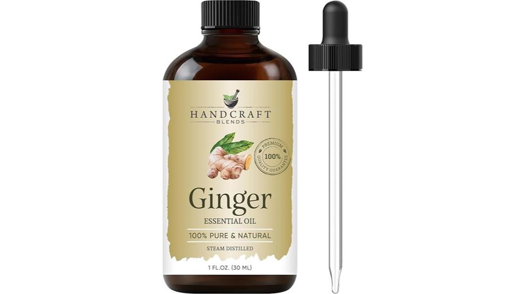 ginger essential oil bottle