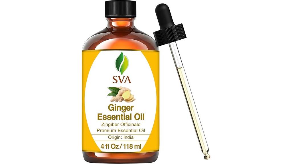 ginger essential oil bottle