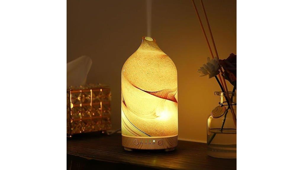 glass diffuser with lights