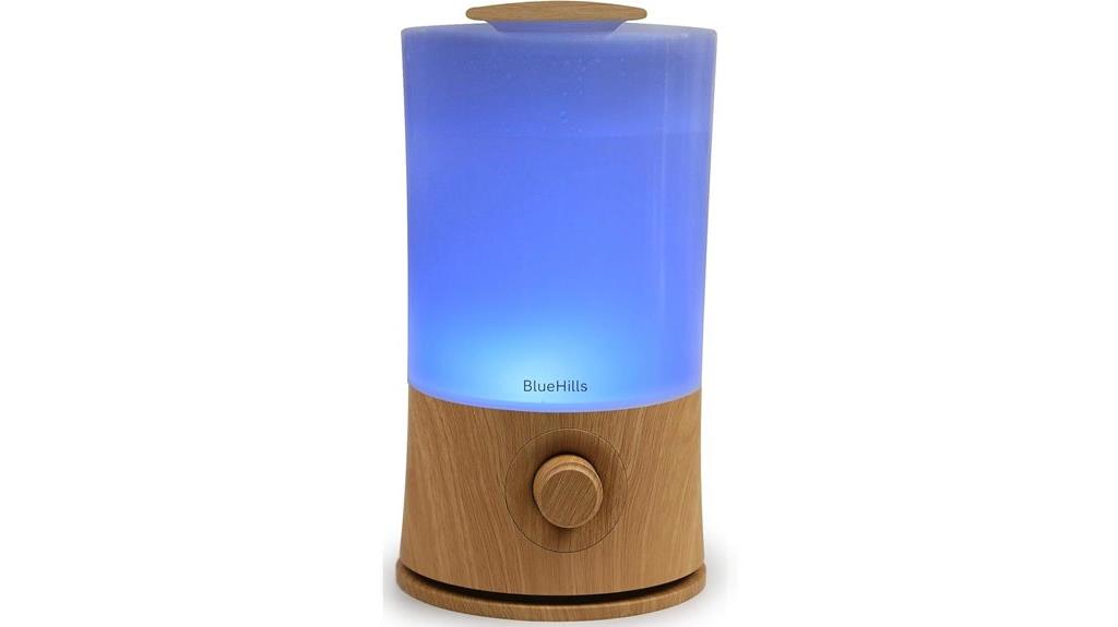 large blue essential oil diffuser