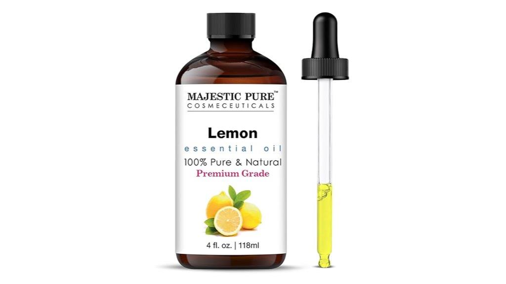 lemon essential oil bottle