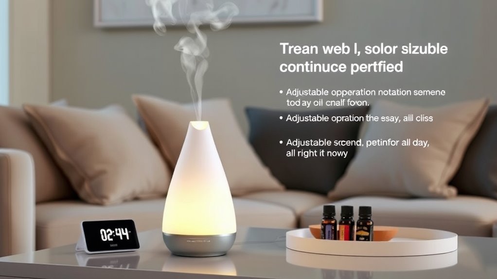 long lasting customizable diffuser features