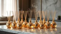 luxurious gold accent diffusers