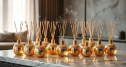 luxurious gold accent diffusers