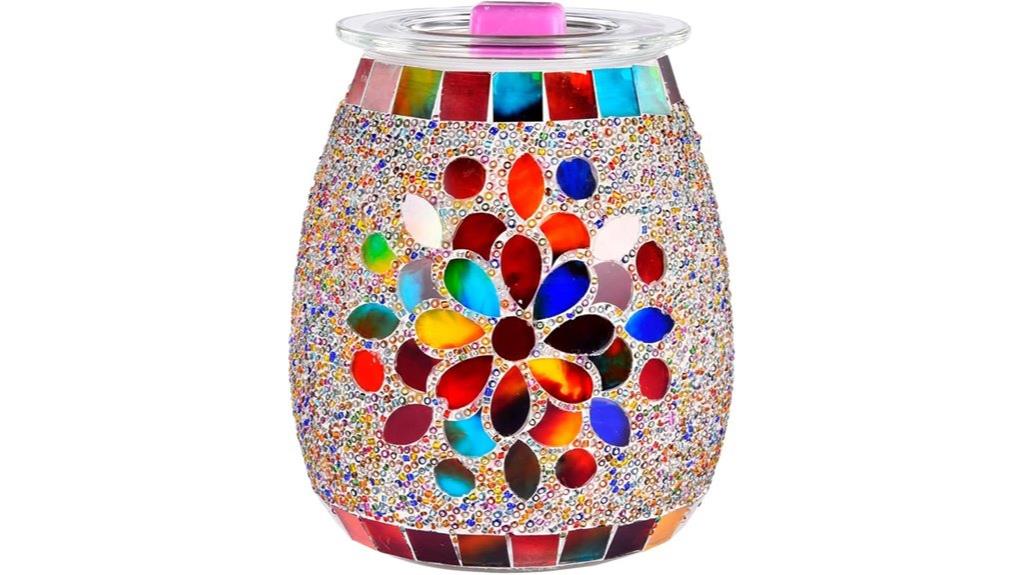 mosaic glass candle warmer