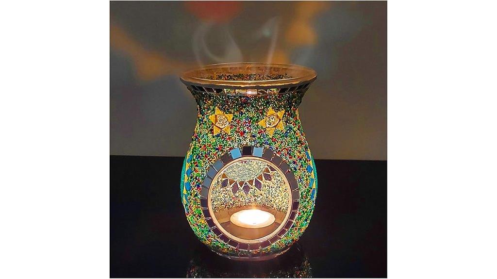 mosaic glass fragrance warmer