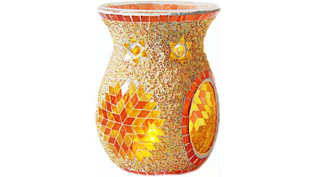 mosaic glass wax burner