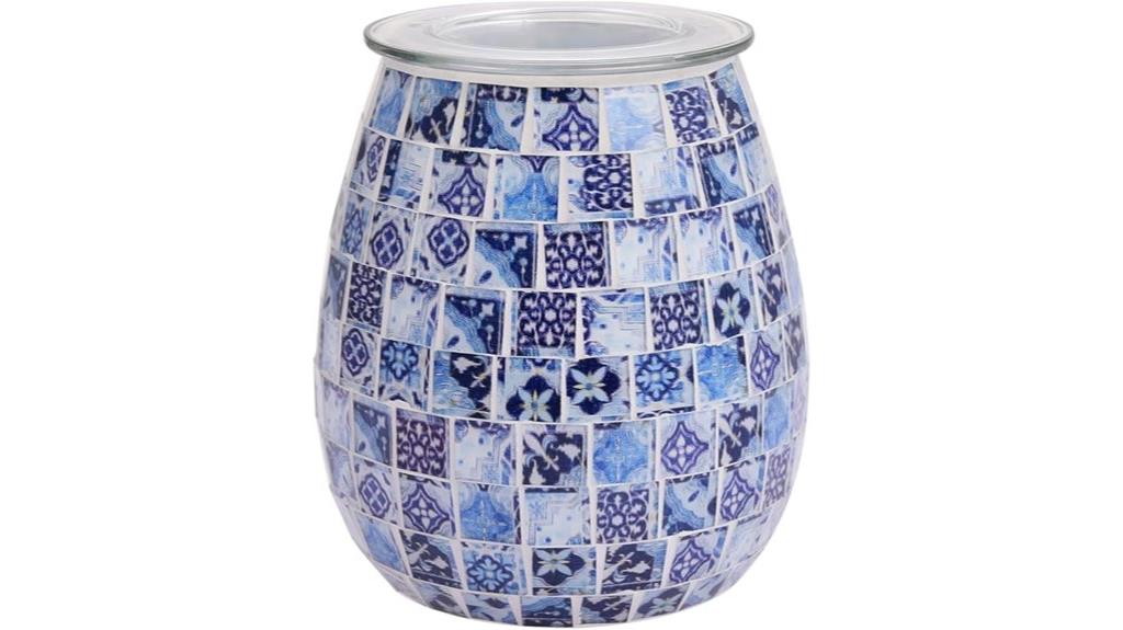mosaic glass wax warmer