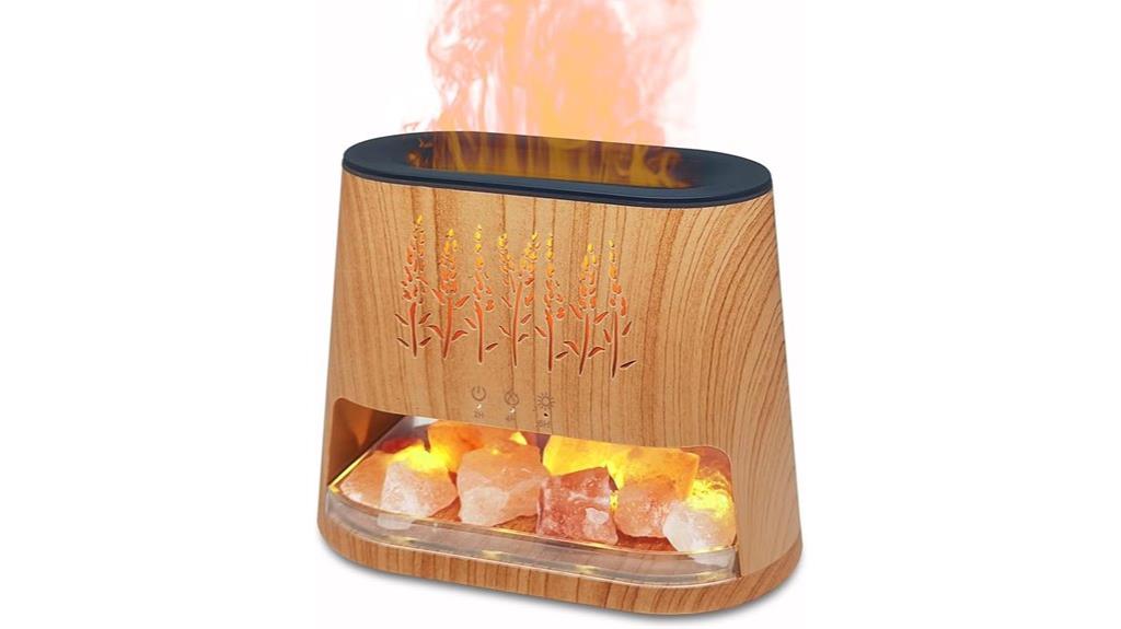 multicolor fireplace salt lamp