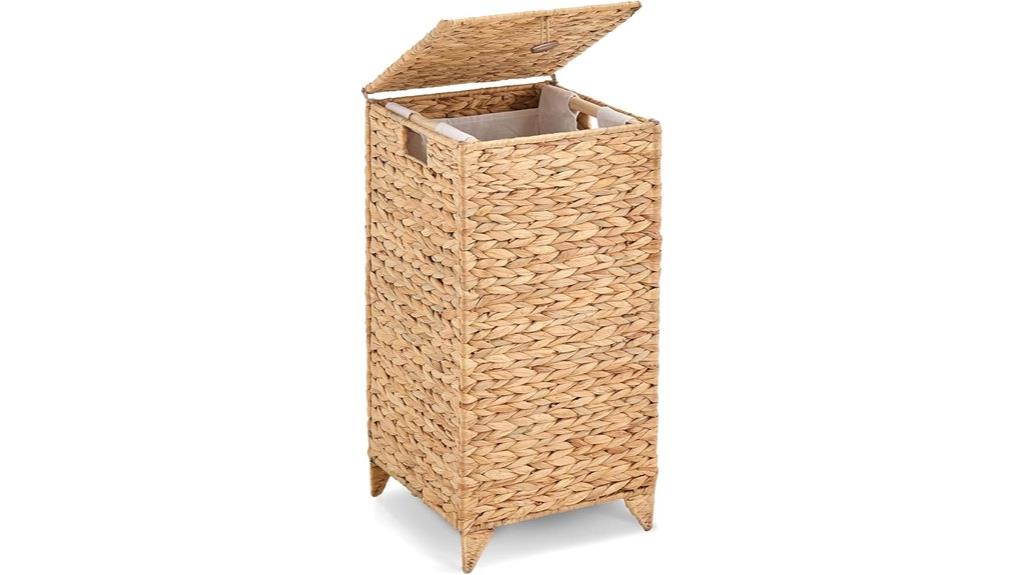 natural hyacinth laundry hamper