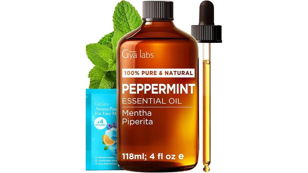 peppermint essential oil bottle