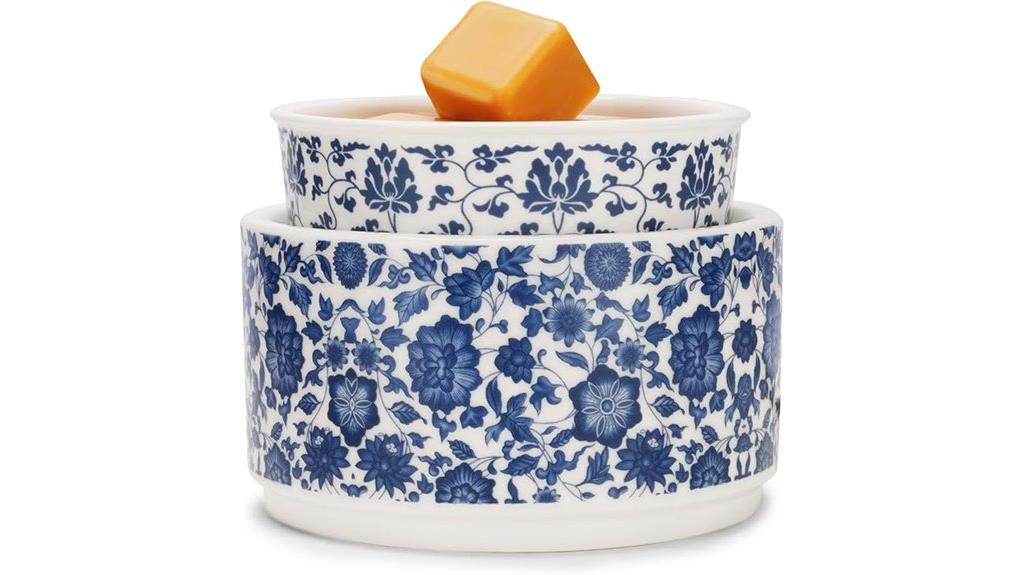 porcelain warmer with iron shelf