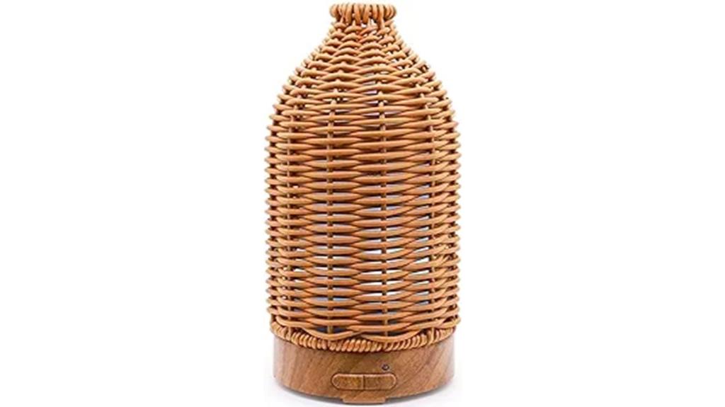 rattan led essential diffuser