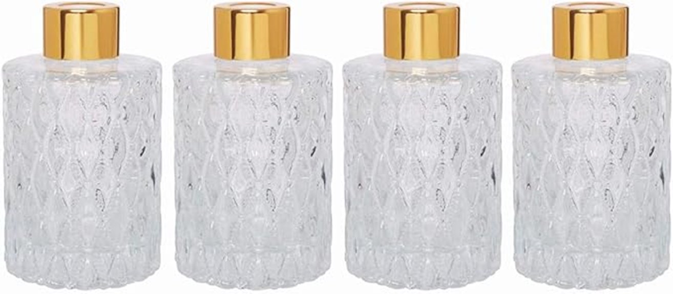 set of four glass diffusers