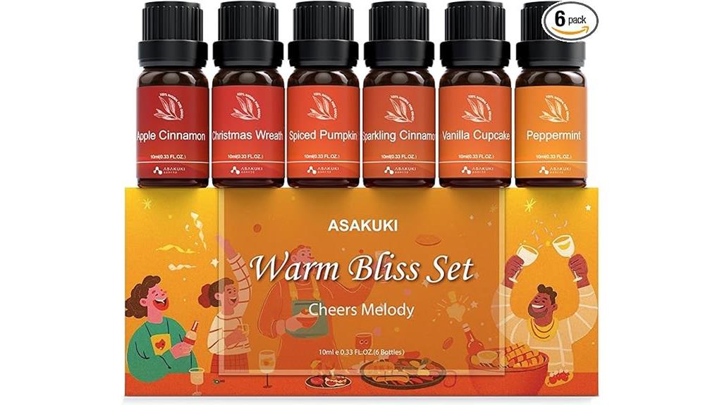 six 10ml aromatherapy bottles