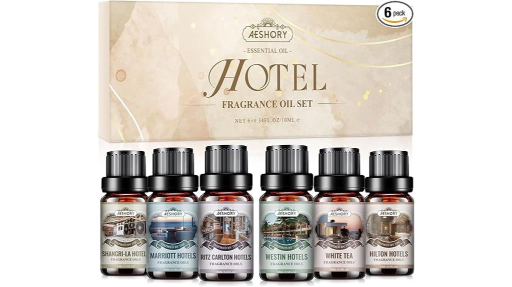 six 10ml diffuser oils