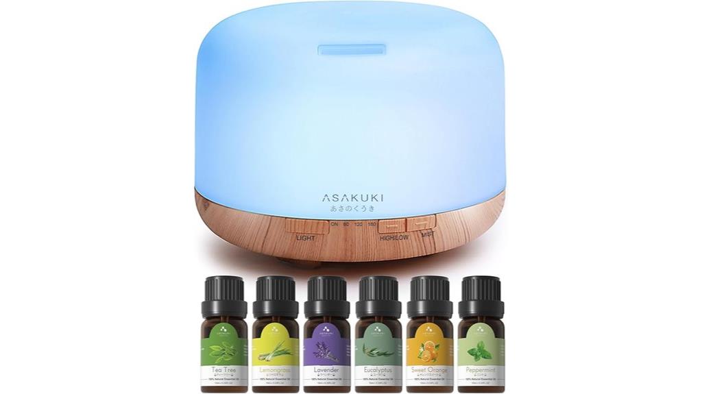 six essential oil diffuser set