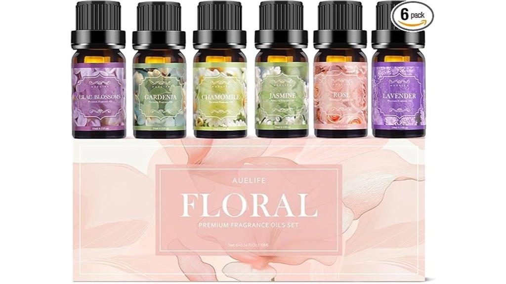 six floral oil set
