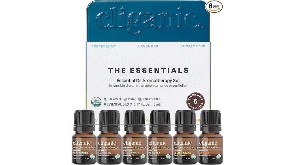 six pack organic essential oils