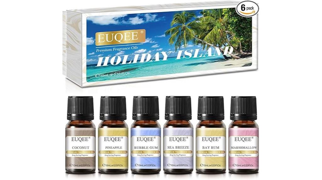 six summer scented oils
