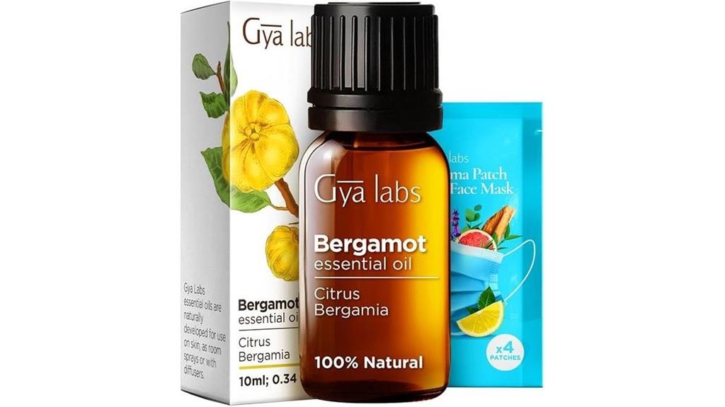 small bergamot oil bottle