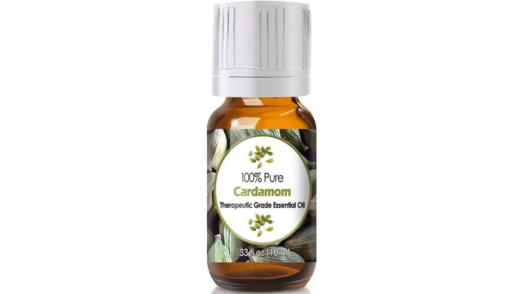 small bottle of cardamom essential oil
