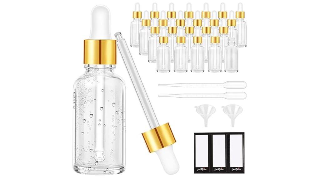 small glass eye dropper bottles