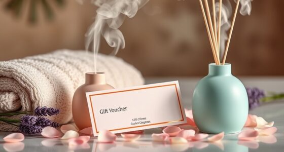 spa gift vouchers with diffusers
