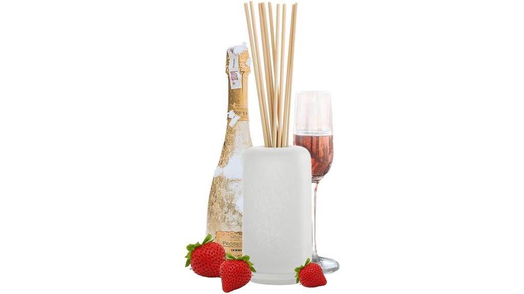 strawberry prosecco glass diffuser