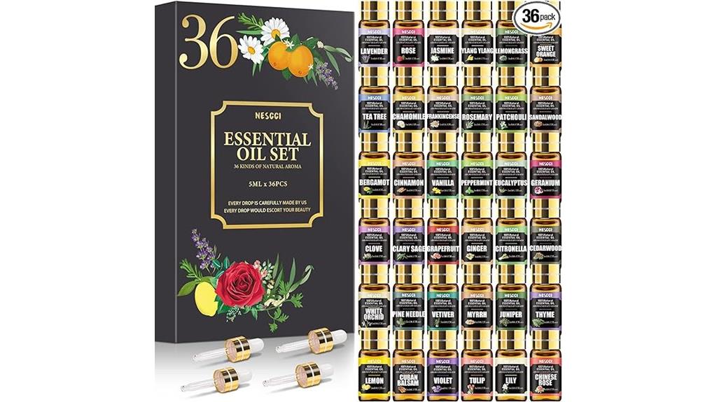 thirty six bottle essential oils